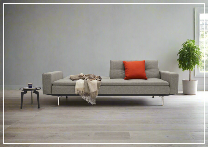 Innovation Living Dublexo 2-Seater Fabric Sofa Bed With Stainless Steel Legs-SOFABED