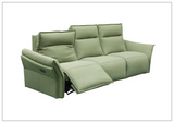 Klaussner Vittoria 3-Seater Leather Power Reclining Sofa in Green