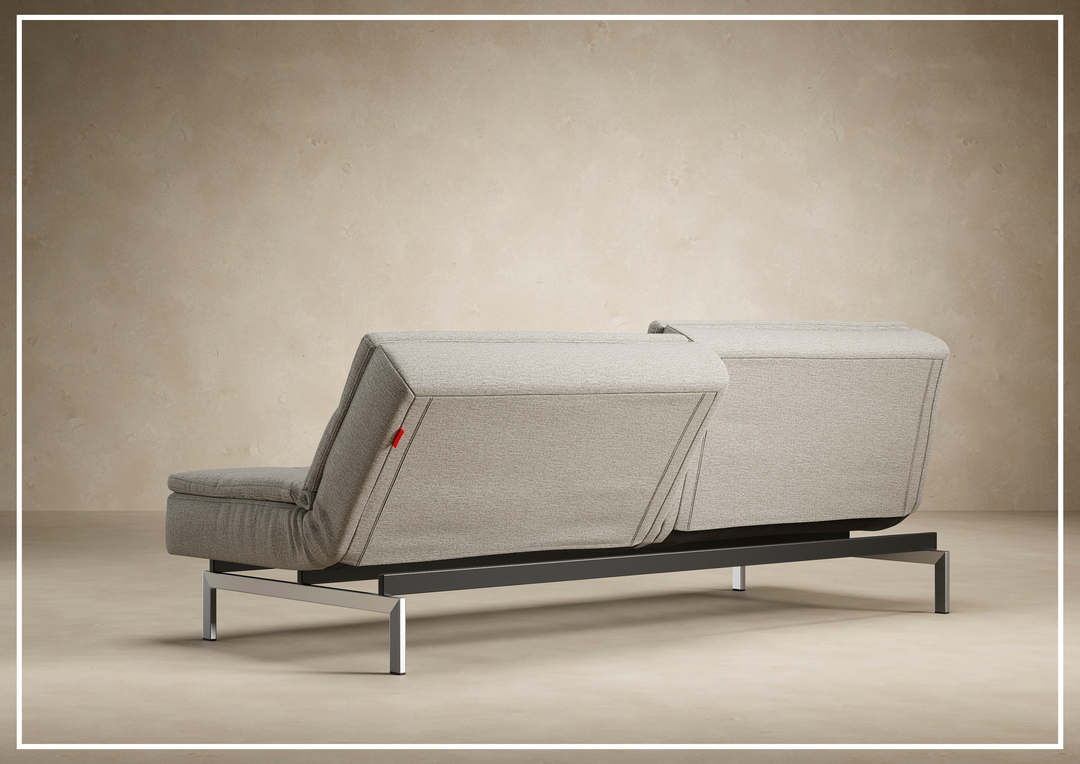 Innovation Living Dublexo 2-Seater Fabric Sofa Bed With Stainless Steel Legs-SOFABED
