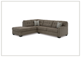 Gio Italia Marston Fabric 2-Piece Sleeper Sectional with Chaise In Light and Dark Color Options