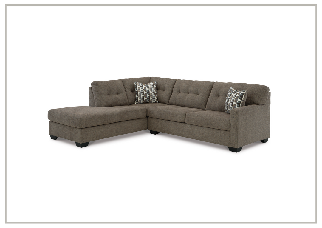 Gio Italia Marston Fabric 2-Piece Sleeper Sectional with Chaise In Light and Dark Color Options