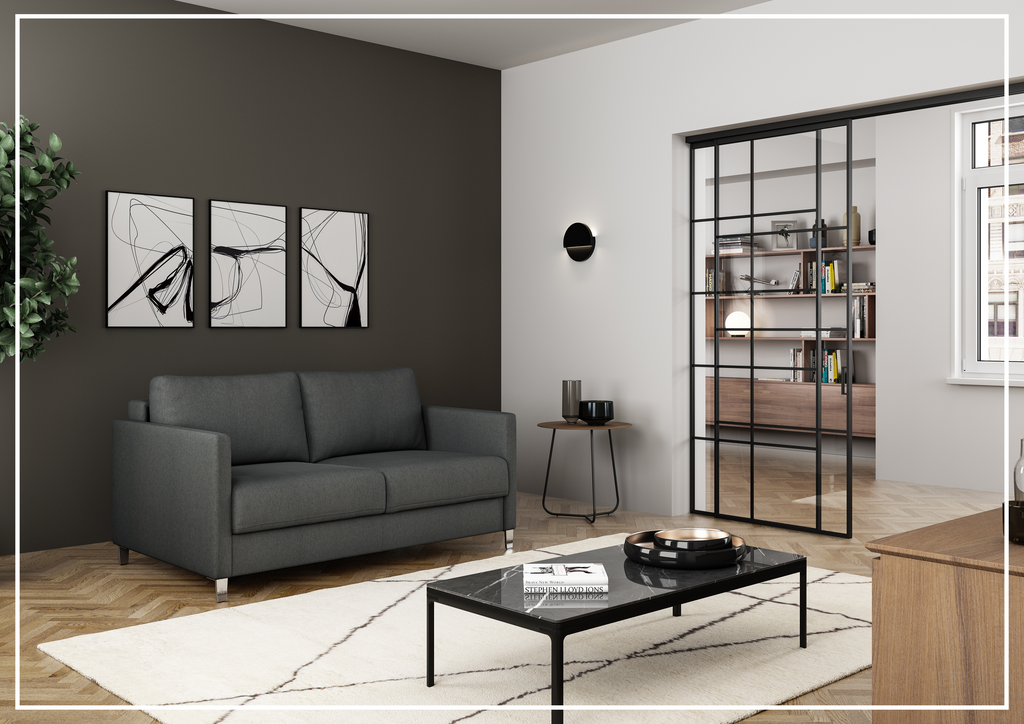 Elfin Full XL Space Saving Fabric Sleeper Sofa-SOFABED