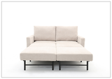 Nova Queen Fabric Sleeper Sofa With Wood and Chrome Legs -sofabed