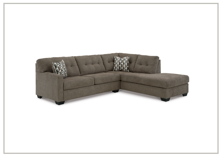 Gio Italia Marston Fabric 2-Piece Sleeper Sectional with Chaise In Light and Dark Color Options