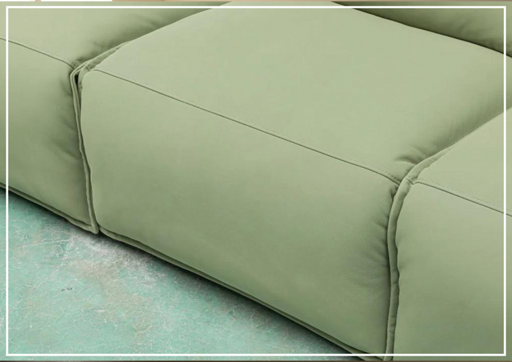 Klaussner Vittoria 3-Seater Leather Power Reclining Sofa in Green