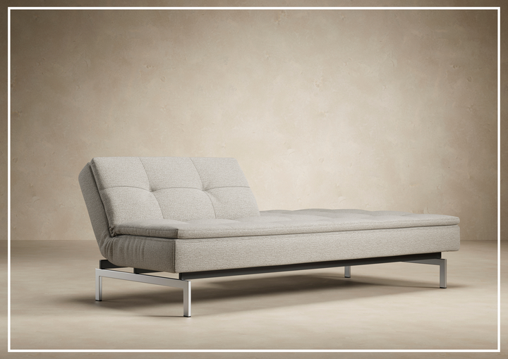 Innovation Living Dublexo 2-Seater Fabric Sofa Bed With Stainless Steel Legs-SOFABED