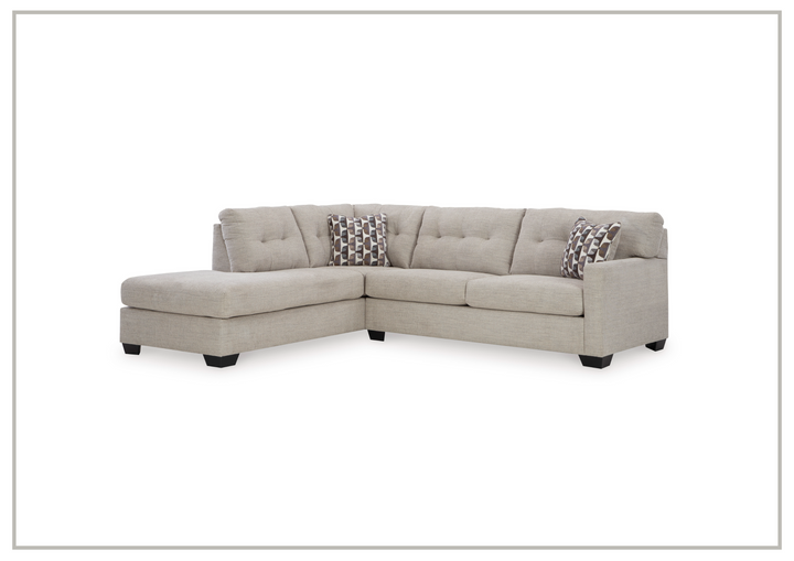 Gio Italia Marston Fabric 2-Piece Sleeper Sectional with Chaise In Light and Dark Color Options