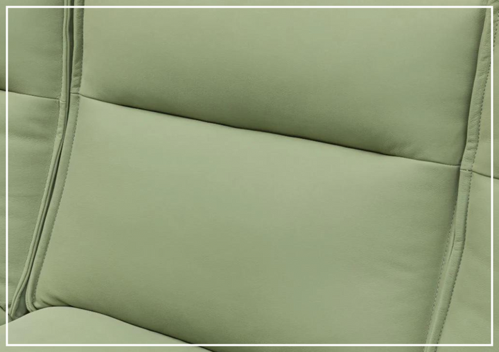 Klaussner Vittoria 3-Seater Leather Power Reclining Sofa in Green