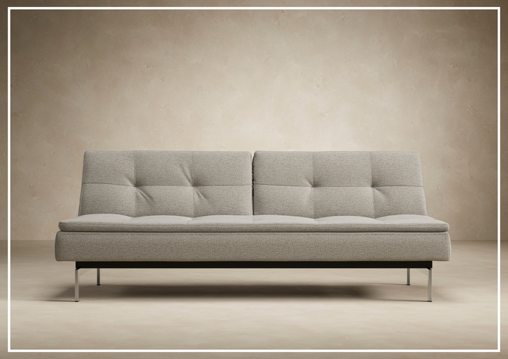 Innovation Living Dublexo 2-Seater Fabric Sofa Bed With Stainless Steel Legs-SOFABED