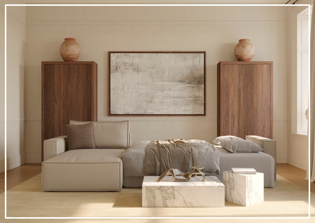 Innovation Living Newilla Fabric L-Shape Sectional Sleeper Sofa-sofabed.com