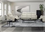 Gio Italia Leonard Dual Power Leather Recliner Chair in Gray-SOFABED