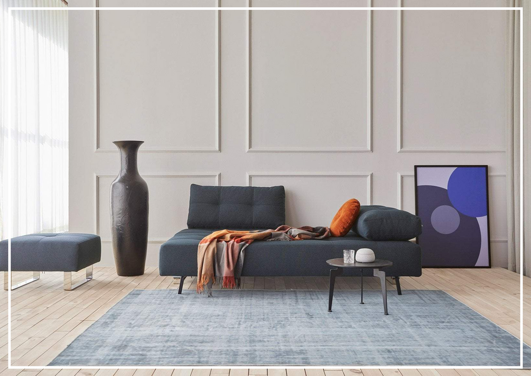 Innovation Living Supremax 2-Seater Fabric Sleeper Sofa with Ottoman-SOFABED