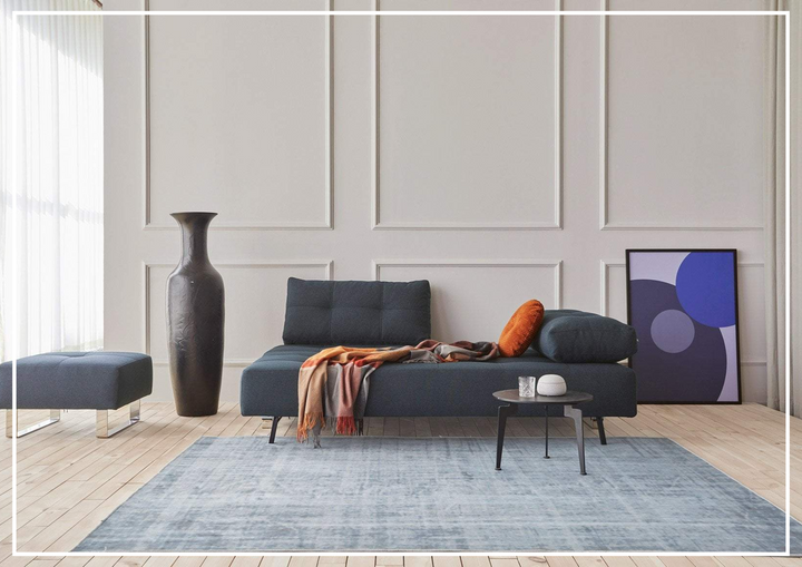 Innovation Living Supremax 2-Seater Fabric Sleeper Sofa with Ottoman-SOFABED