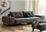 Innovation Living Grand DEL 2-Seater Fabric Sleeper Sofa with Ottoman-SOFABED