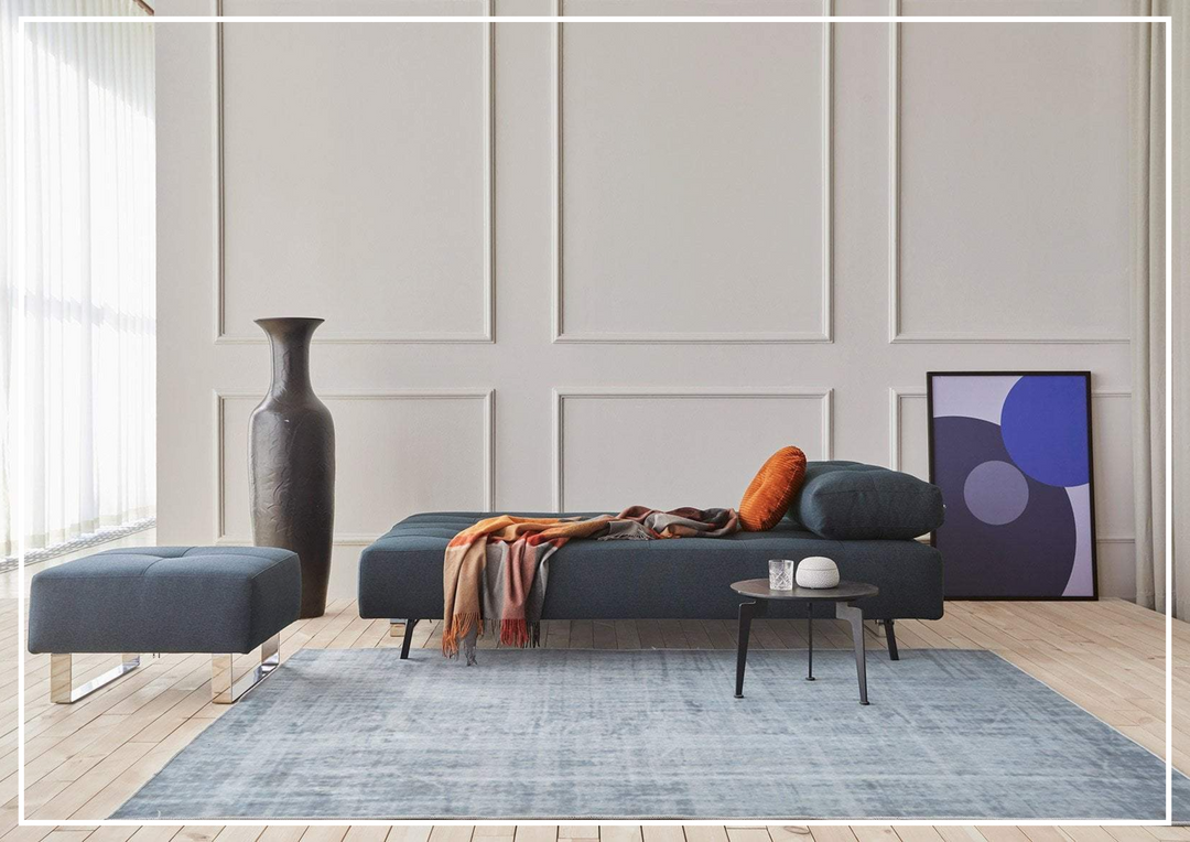 Innovation Living Supremax 2-Seater Fabric Sleeper Sofa with Ottoman-SOFABED