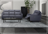 Gio Italia Leonard Leather Loveseat with Two Power Recliners and USB Port-SOFABED