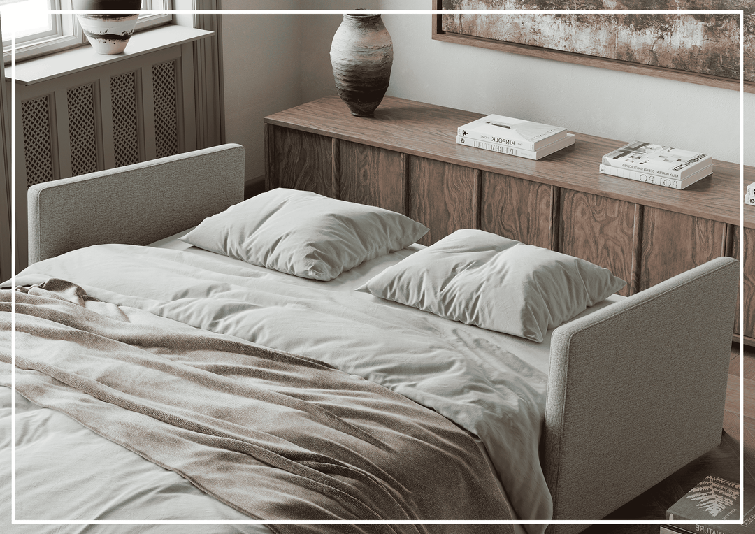 Innovation Living Cubed Fabric 2-Seater Queen Sized Sleeper Sofa-SOFABED