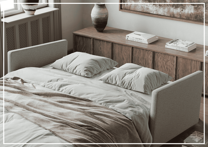 Innovation Living Cubed Fabric 2-Seater Queen Sized Sleeper Sofa-SOFABED