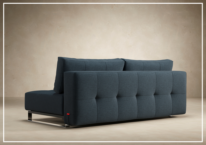 Innovation Living Supremax 2-Seater Fabric Sleeper Sofa with Ottoman-SOFABED