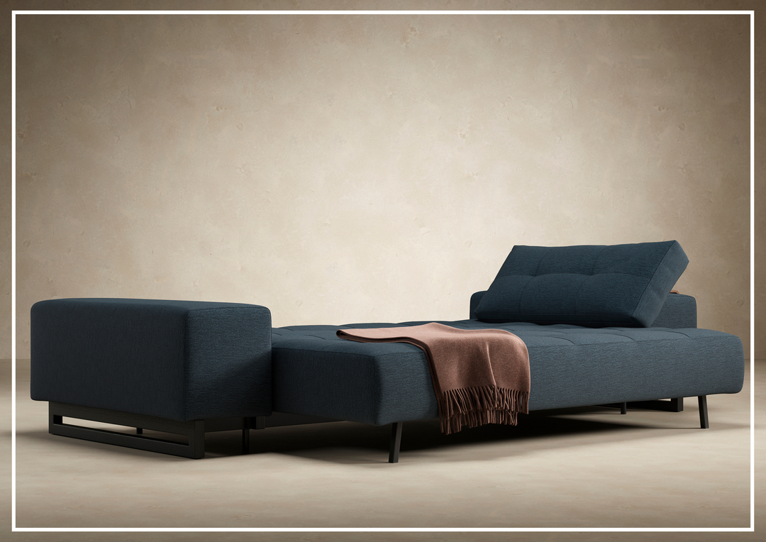 Innovation Living Grand DEL 2-Seater Fabric Sleeper Sofa with Ottoman-SOFABED