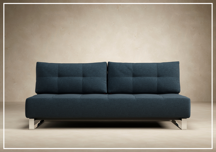 Innovation Living Supremax 2-Seater Fabric Sleeper Sofa with Ottoman-SOFABED