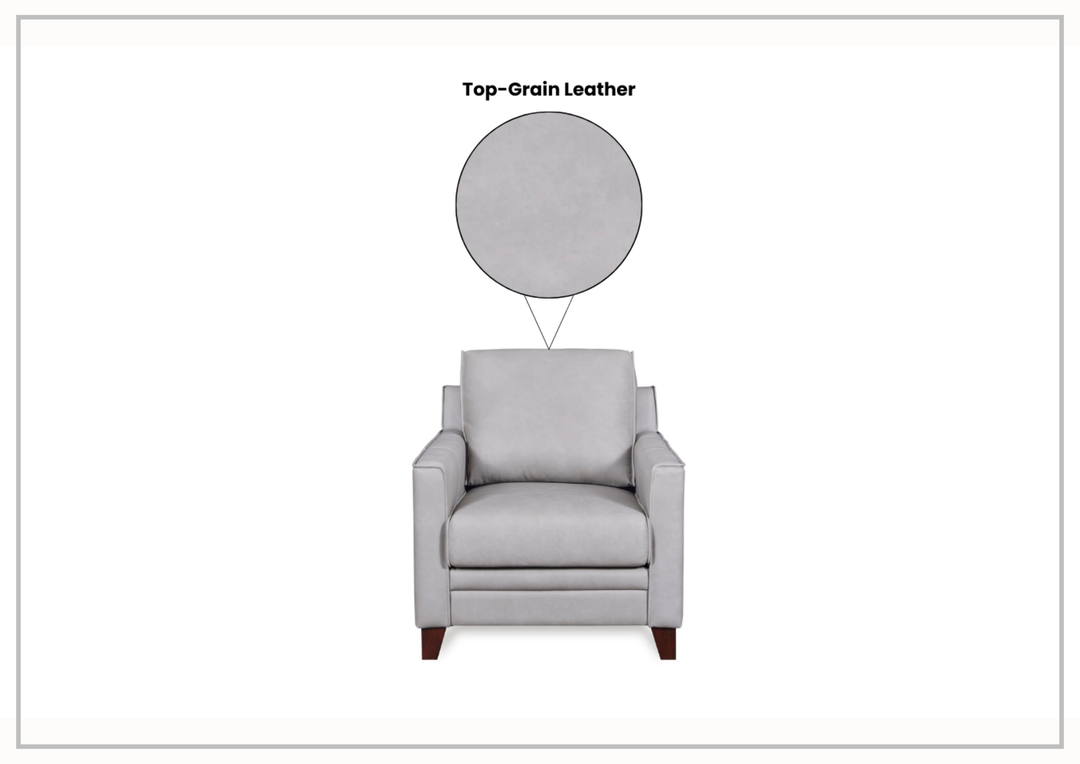 Gio Italia Home Samson Leather Chair In Gray-SOFABED