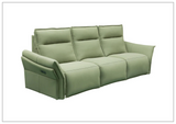 Klaussner Vittoria 3-Seater Leather Power Reclining Sofa in Green