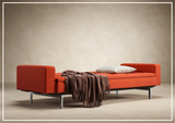 Innovation Living Dublexo 2-Seater Fabric Sofa Bed With Stainless Steel Legs-SOFABED