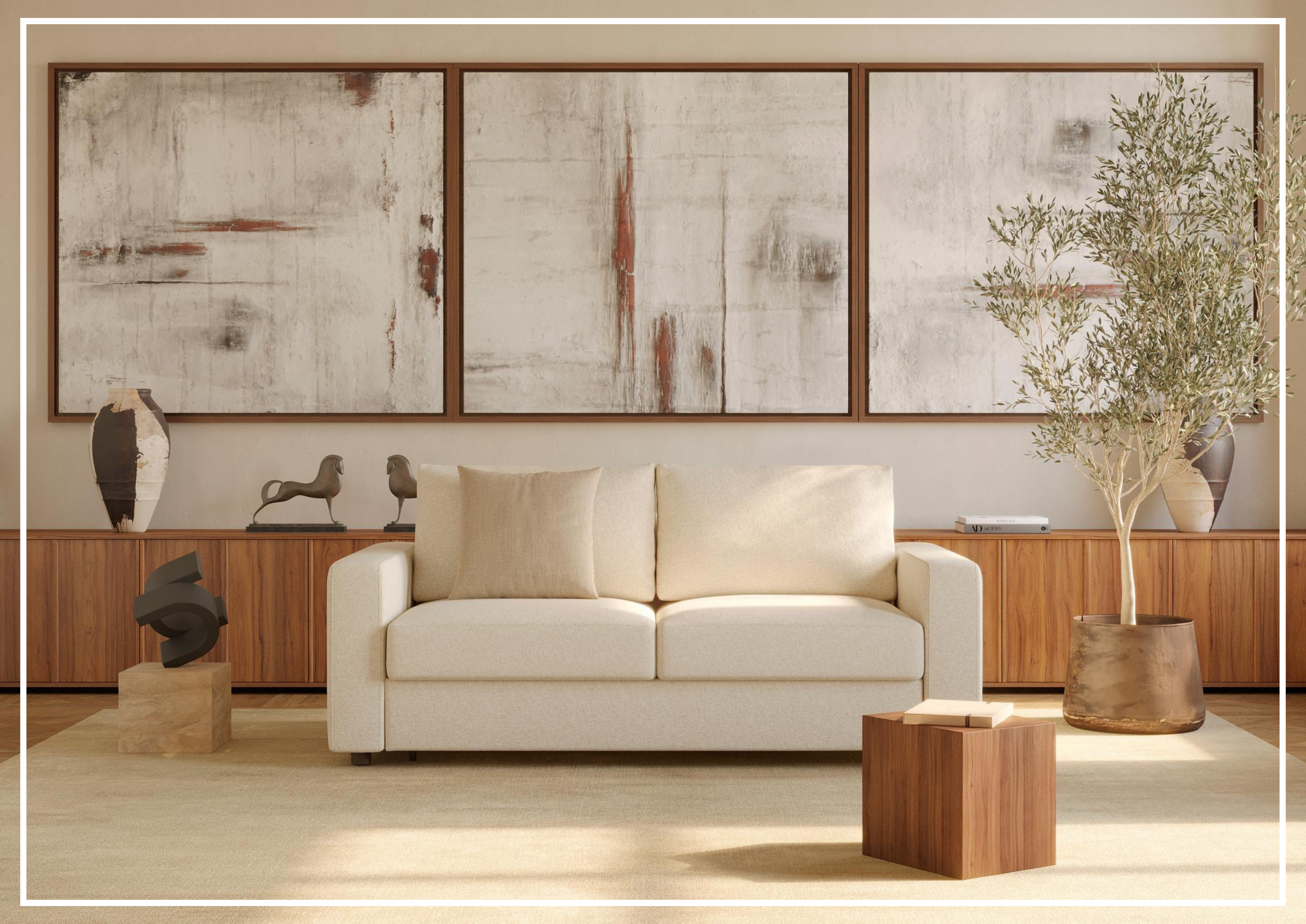 Innovation Living Neah Fabric 2-Seater Queen-Sized Sleeper Sofa