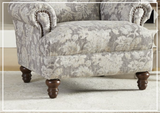Klaussner Barnum Traditional Fabric Accent Chair with Rolled Arms