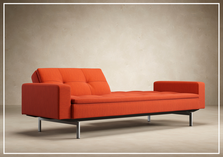 Innovation Living Dublexo 2-Seater Fabric Sofa Bed With Stainless Steel Legs-SOFABED