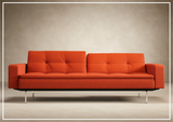 Innovation Living Dublexo 2-Seater Fabric Sofa Bed With Stainless Steel Legs-SOFABED