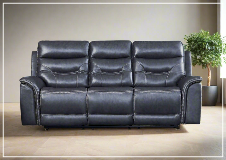 Gio Italia Home Baldwin Power Reclining Leather 3-Seater Sofa - Sofabed