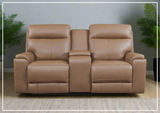 Gio Italia Bruna 2-Seater Leather Power Reclining Sofa With Console- Sofabed.com