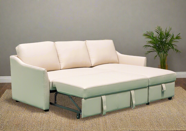 Gio Italia Merax L-Shaped Full XL Sectional Sleeper Sofa w/ Storage Chaise