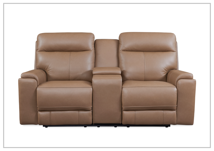 Gio Italia Bruna 2-Seater Leather Power Reclining Sofa With Console- Sofabed.com