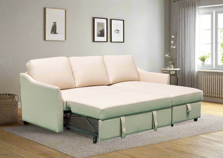 Gio Italia Merax L-Shaped Full XL Sectional Sleeper Sofa w/ Storage Chaise