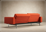 Innovation Living Dublexo 2-Seater Fabric Sofa Bed With Stainless Steel Legs-SOFABED
