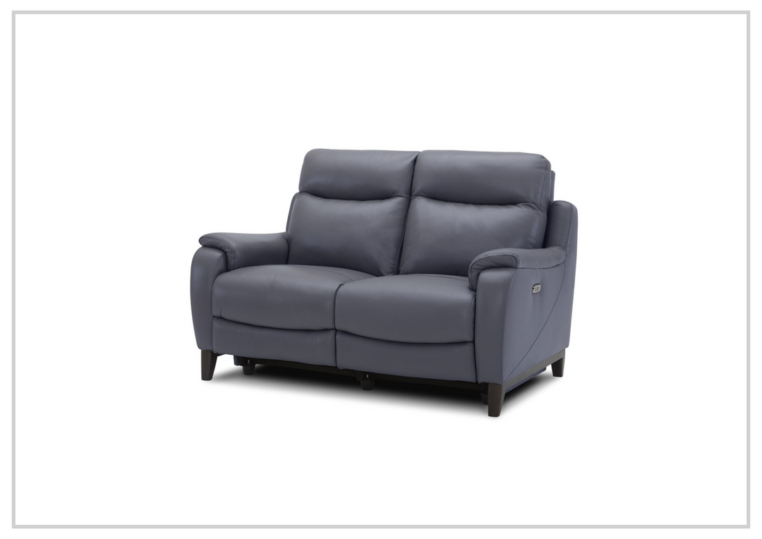 Gio Italia Leonard Leather Loveseat with Two Power Recliners and USB Port-SOFABED