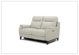 Gio Italia Leonard Leather Loveseat with Two Power Recliners and USB Port-SOFABED