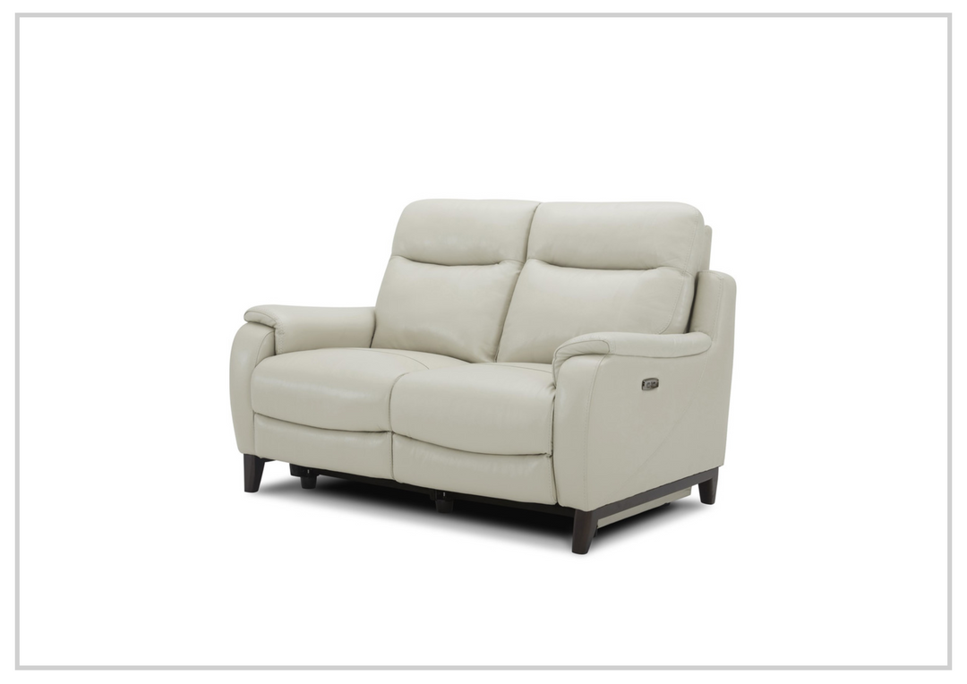 Gio Italia Leonard Leather Loveseat with Two Power Recliners and USB Port-SOFABED