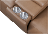 Gio Italia Bruna 2-Seater Leather Power Reclining Sofa With Console