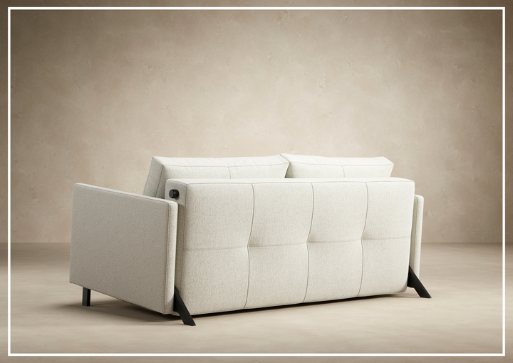 Innovation Living Cubed Fabric 2-Seater Queen Sized Sleeper Sofa-SOFABED