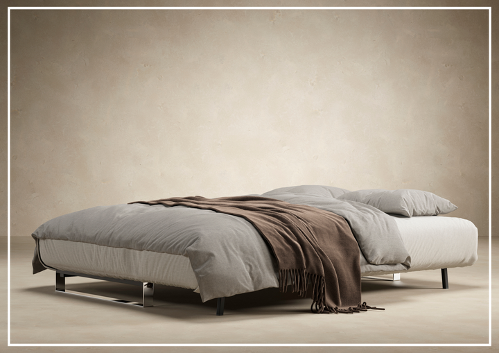 Innovation Living Supremax 2-Seater Fabric Sleeper Sofa with Ottoman-SOFABED