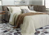 Gio Italia Marston Fabric 2-Piece Sleeper Sectional with Chaise In Light and Dark Color Options