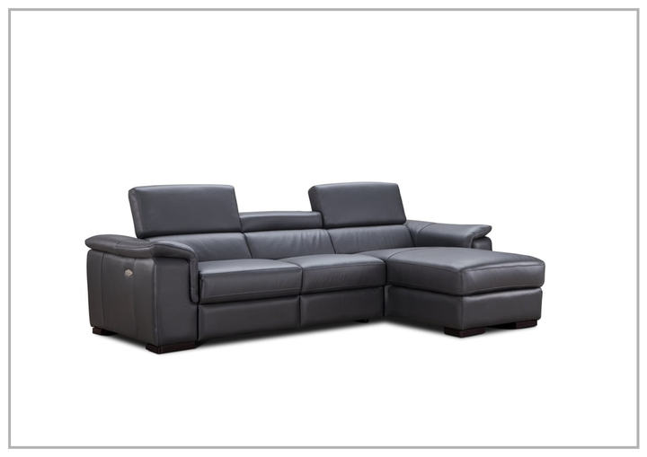 Gio Italia Allegra L-Shaped Leather Recliner Sectional Sofa