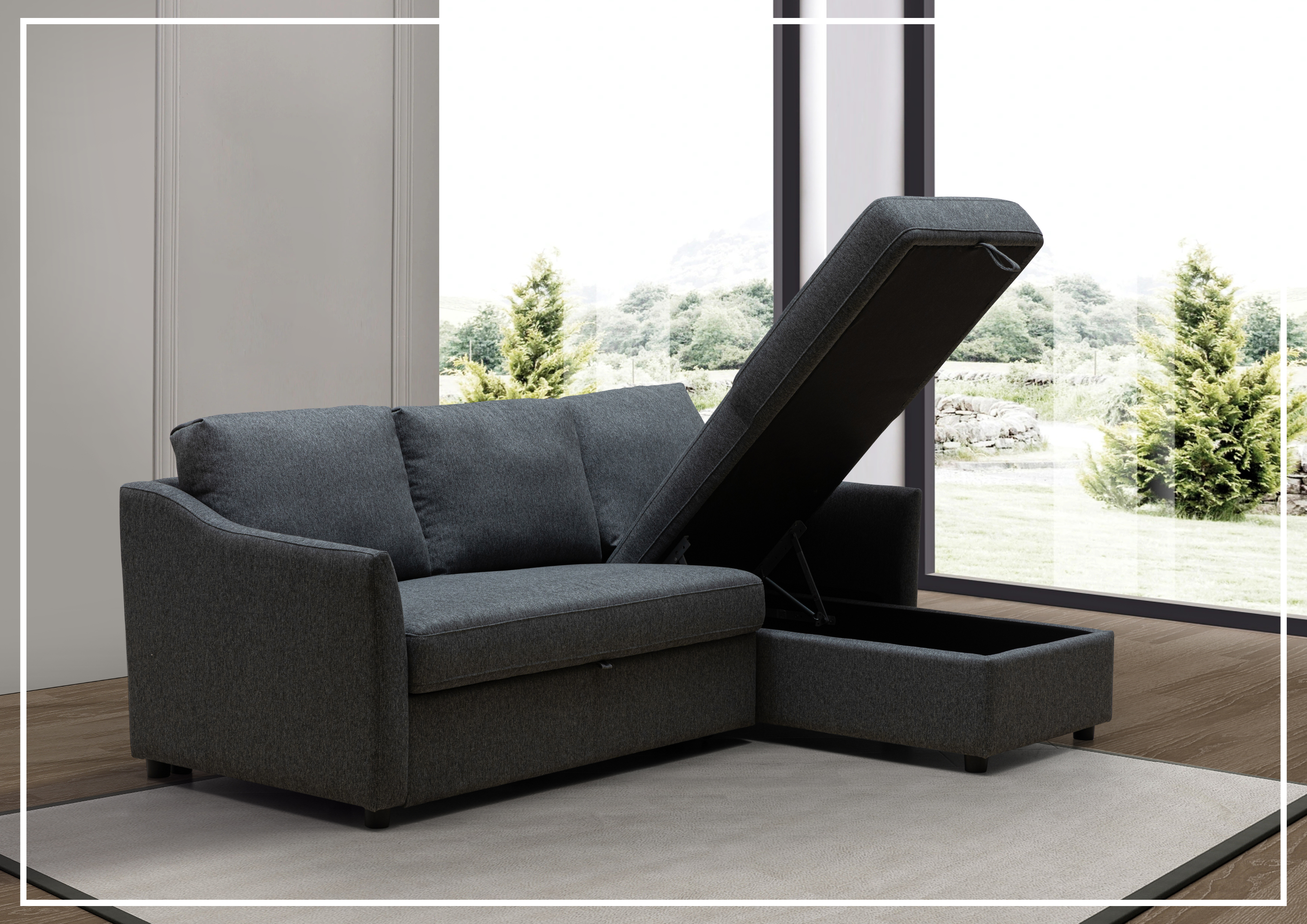 い*と様 above the ground レザー　ローファ Sleeper L Gio Italia Merax L-Shaped Full XL Sectional Sleeper Sofa w