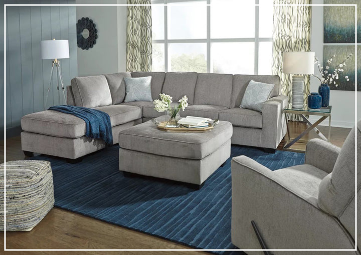 Gio Italia Aster Fabric Full Size Sleeper Sectional With Chaise