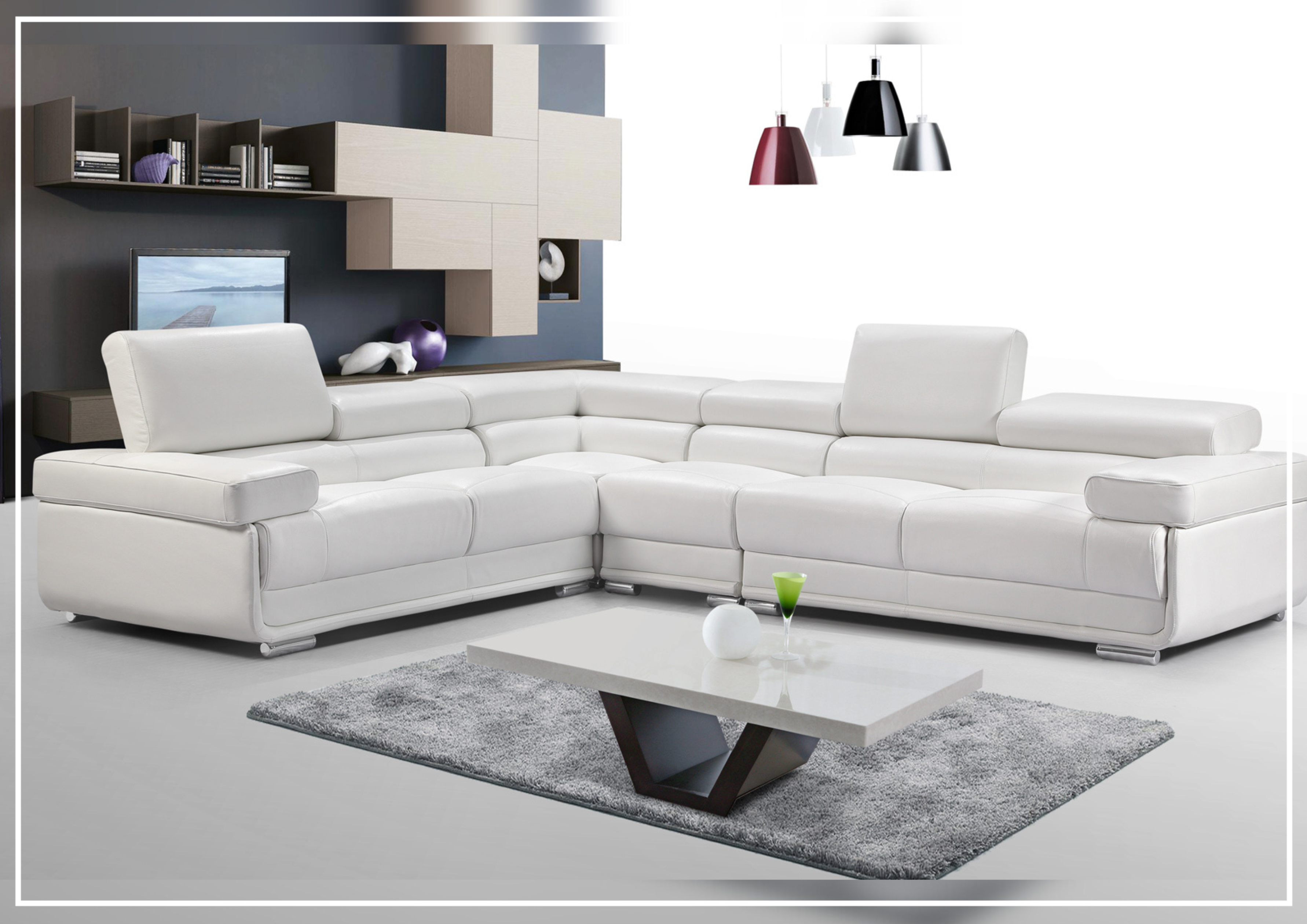 Buy Gio Italia Baxton L-Shaped Leather Sectional Sofa Online – SOFABED