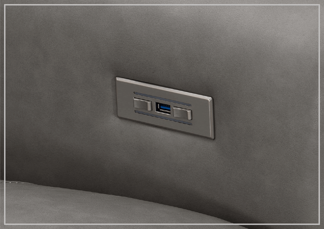 Bernhardt Lioni 93.5" Leather Power Reclining Sofa